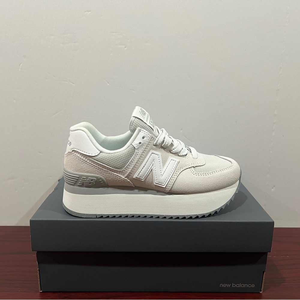 New Balance, 574+, WL575ZSC, Grey & White